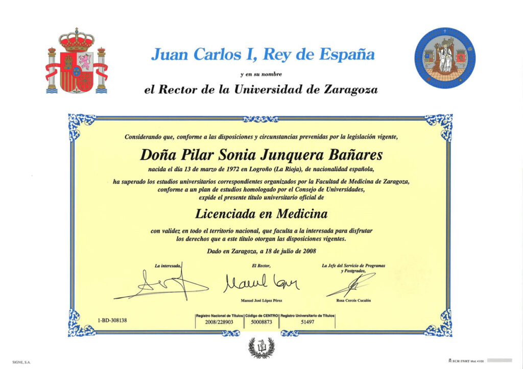 Licenciada en medicina