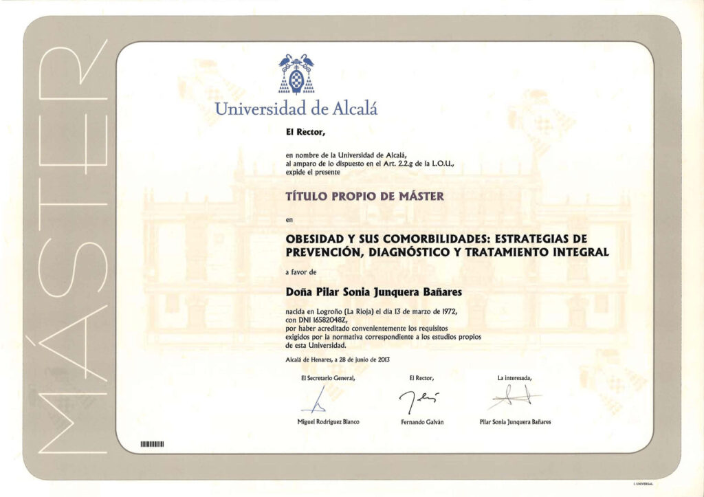 Master obesidad y sus comorbilidades
